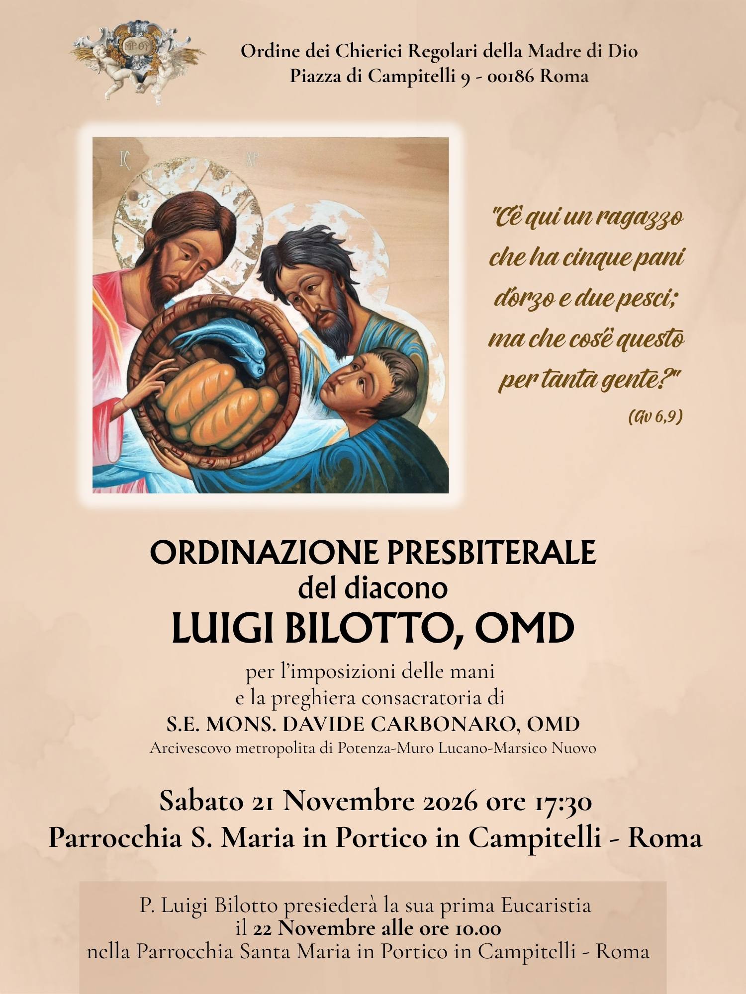 Ordinazione presbiterale Luigi Bilotto