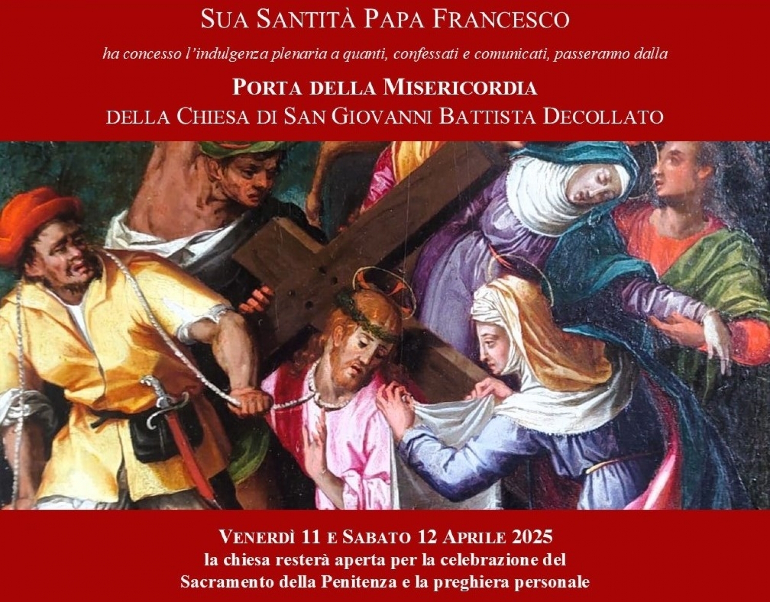 Una speciale Perdonanza a San Giovanni Decollato