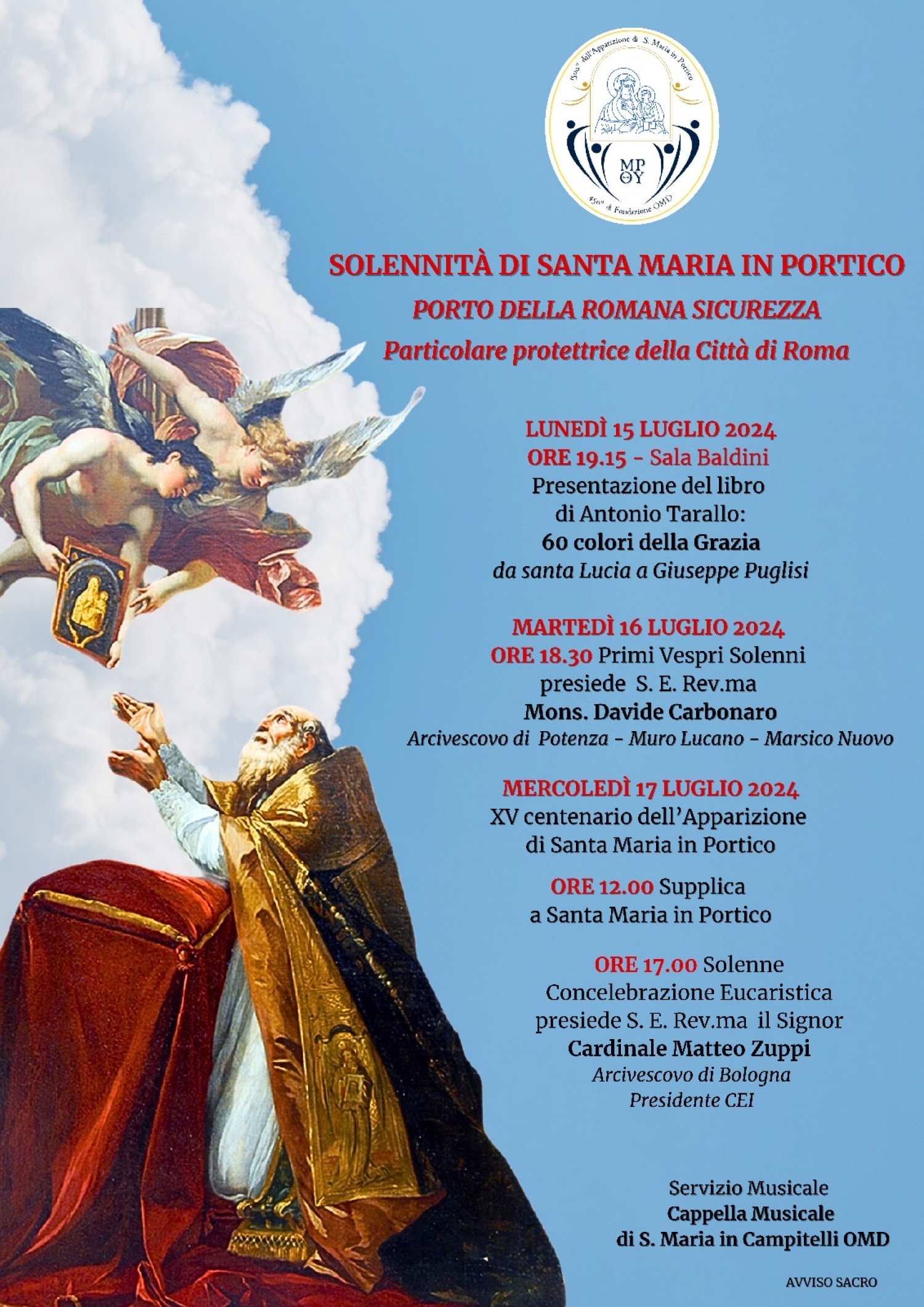 Solennità di Santa Maria in Portico 2024